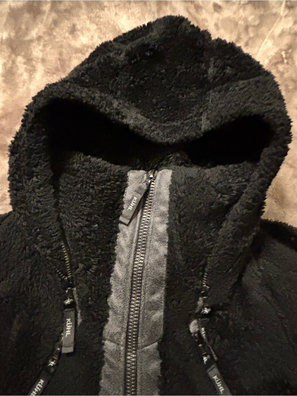 Kuhl Jacket Women’s Size S  Black Fleece Hooded Sherpa Fleece Flight Jacket - Picture 13 of 16